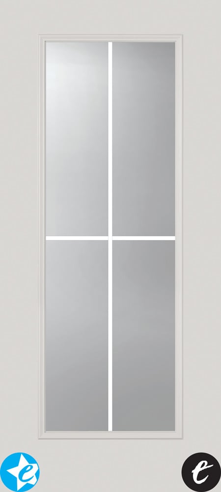 ODL 1-Lite Clear Low-E Glass 8 in. x 36 in. x 1 in. 1/2 Sidelite